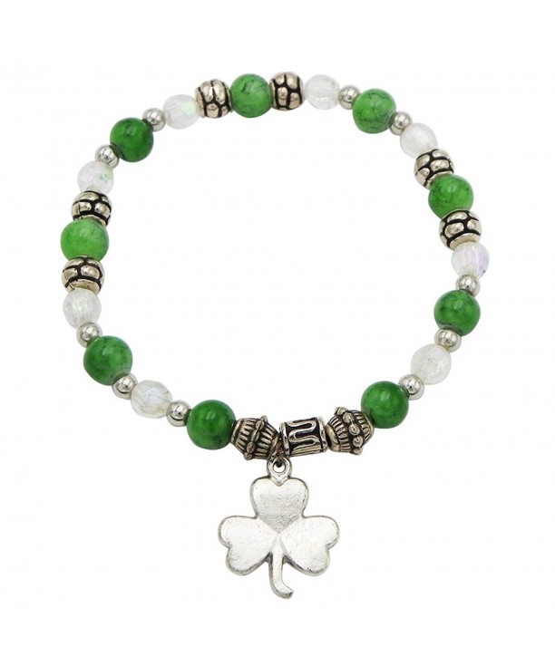 Rosemarie Collections Stretch Bracelet Shamrock