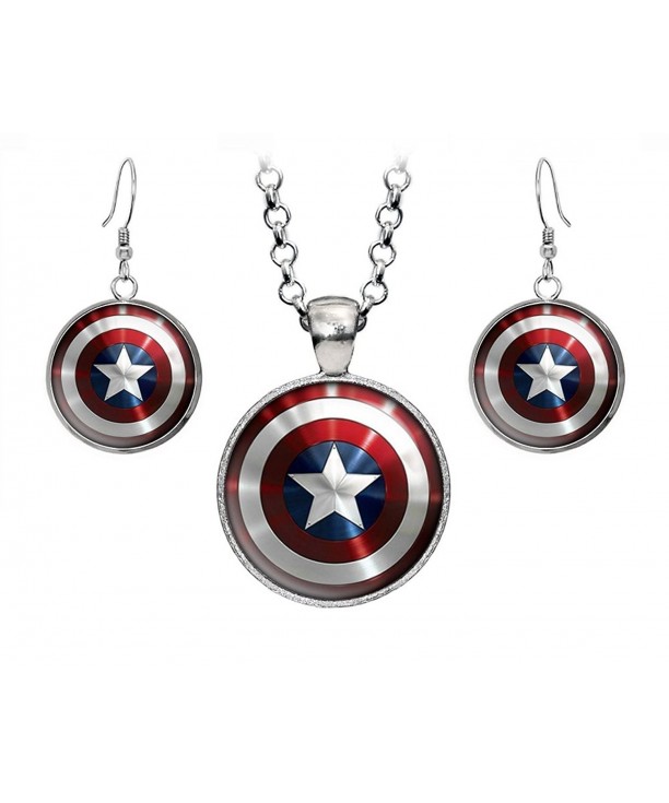 Necklace Avengers Superhero Earrings Presents