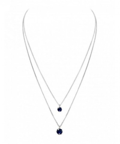 Paialco Sterling Imitation Sapphire Necklace