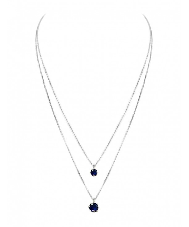 Paialco Sterling Imitation Sapphire Necklace