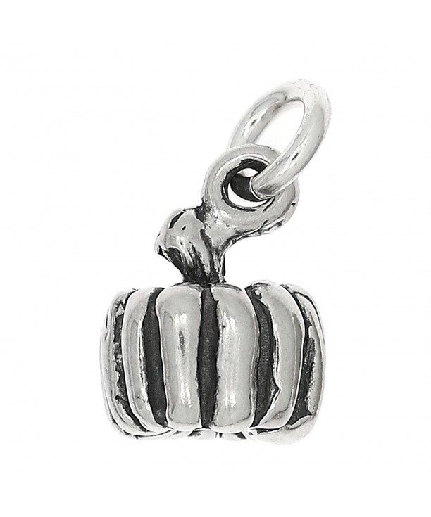 Sterling Silver Oxidized Dimensional Pumpkin