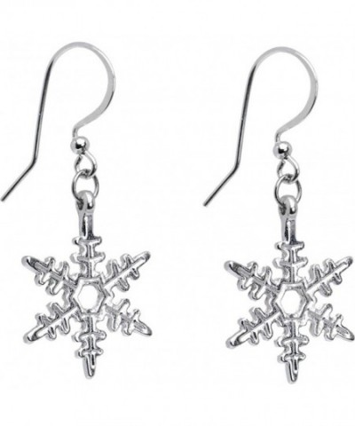 Body Candy Holiday Snowflake Earrings