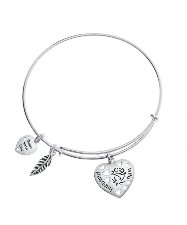 Sterling Husband Feather Adjustable Bracelet