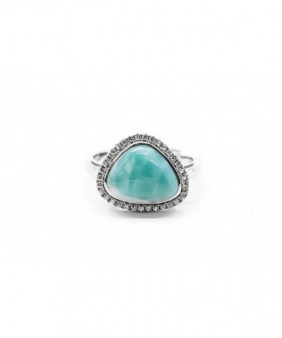 AZIEL Sterling Silver Zirconia Larimar