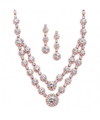 Mariell Rhinestone Necklace Earrings Bridesmaids