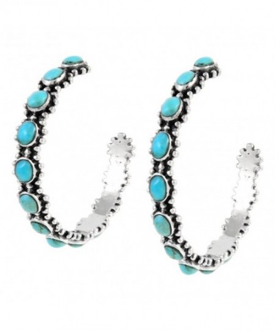 Turquoise Earrings Sterling Silver Genuine