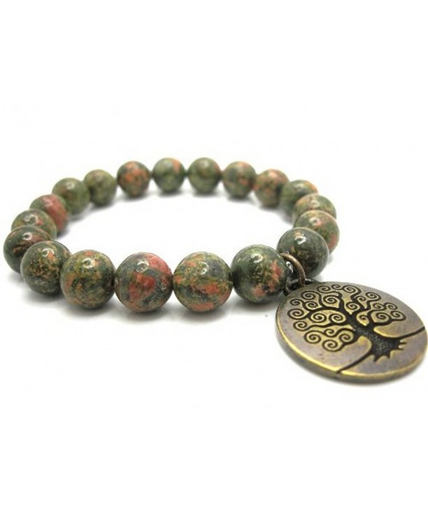 Unakite Tree Life Energy Bracelet