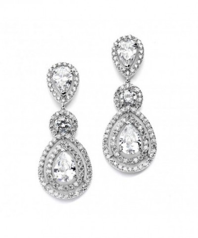 Mariell Breathtaking Zirconia Statement Earrings