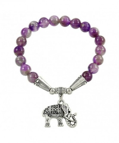 Falari Elephant Bracelet Amethyst B2448 AM