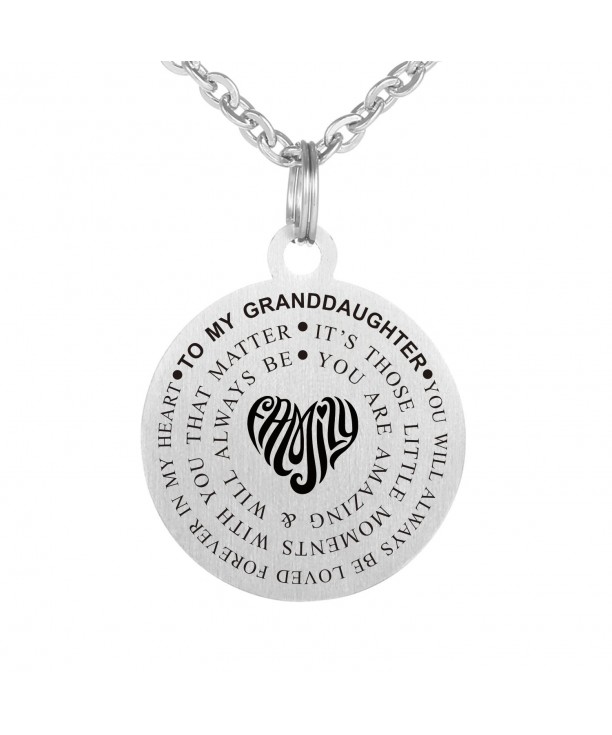 Granddaughter Necklace stainless waterproof Birthday