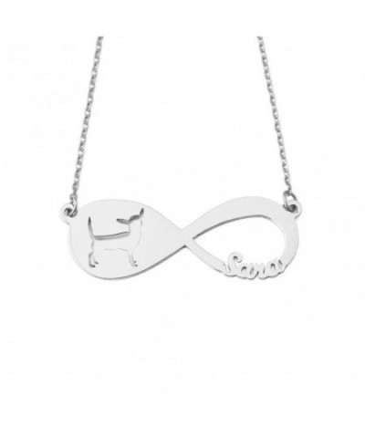 Personalized Infinity Chihuahua Necklace Memorial