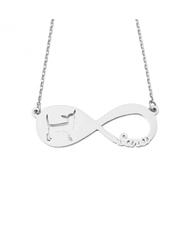 Personalized Infinity Chihuahua Necklace Memorial
