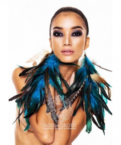 Natural Feather Earrings Fancy Women