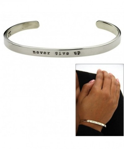 Never Give up Cuff Bracelet