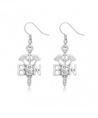MANZHEN Caduceus Registered Earrings BSN silver