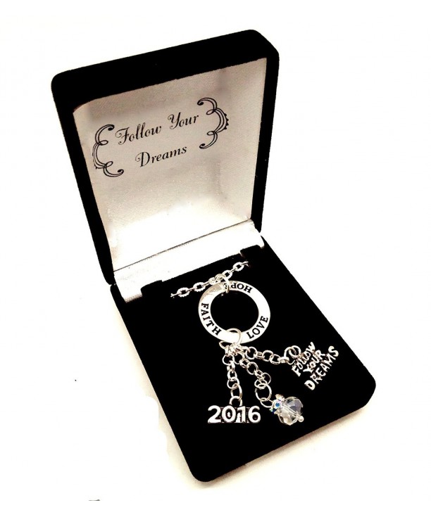 Graduation Follow Dreams Faith Necklace