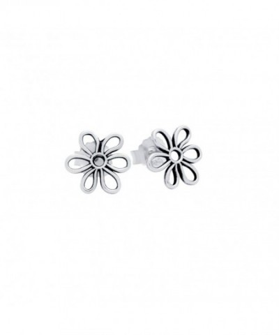 Sterling Silver Classic Flower Earrings