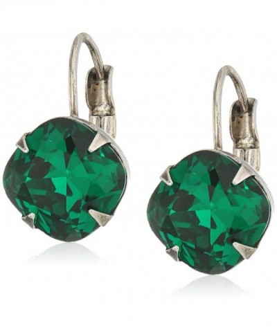 Sorrelli Essentials Emerald Cushion Earrings