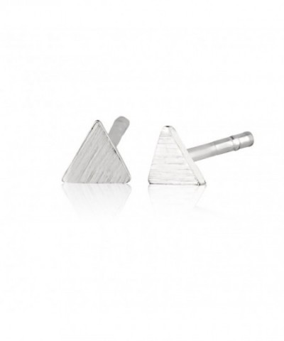 Sterling Triangle Geometric Friction Earrings