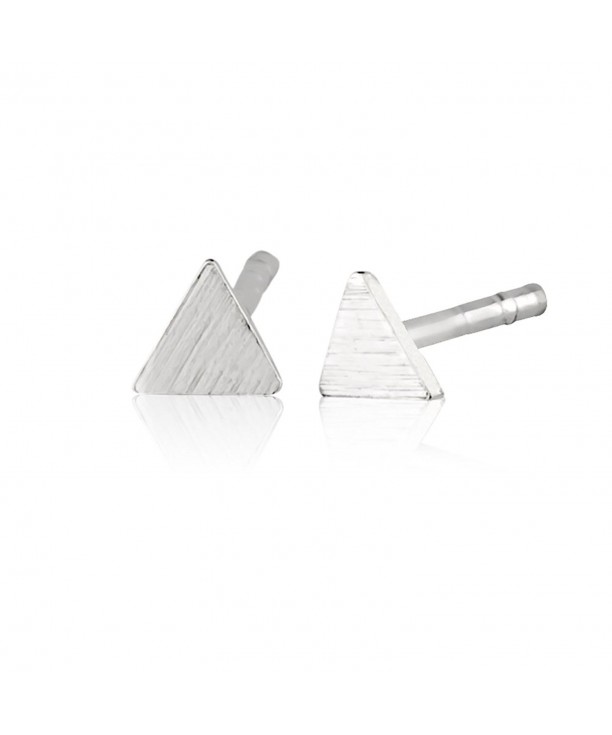 Sterling Triangle Geometric Friction Earrings