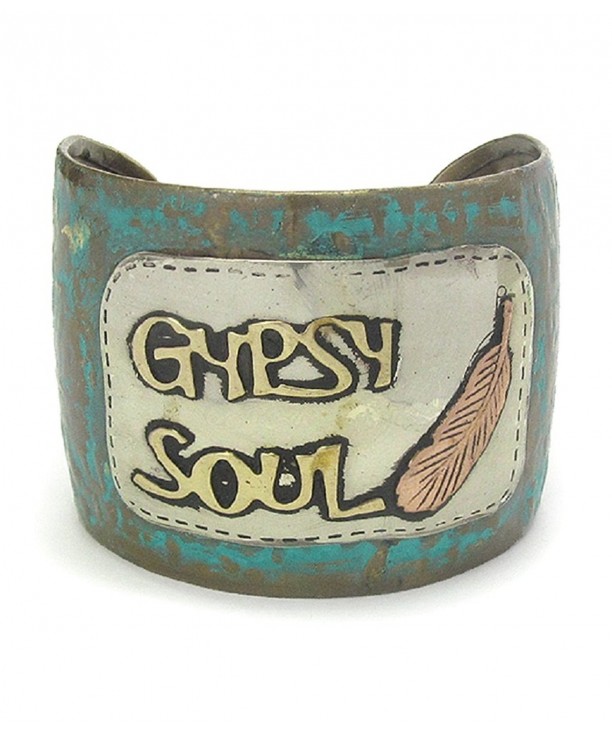 Destinees turquoise Message patina bracelet