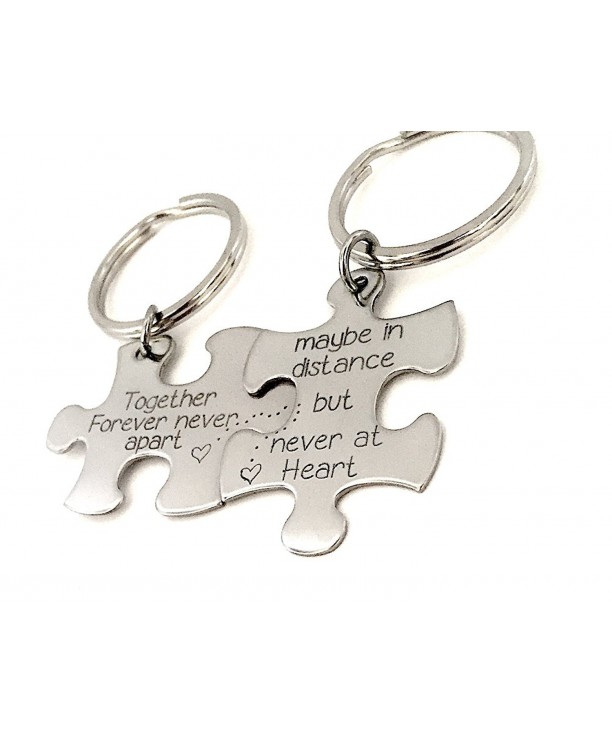 Custom Handstamped Puzzle Piece Keychains