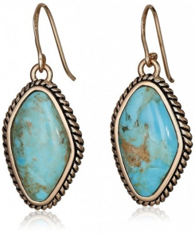 Barse Genuine Turquoise Abstract Earrings