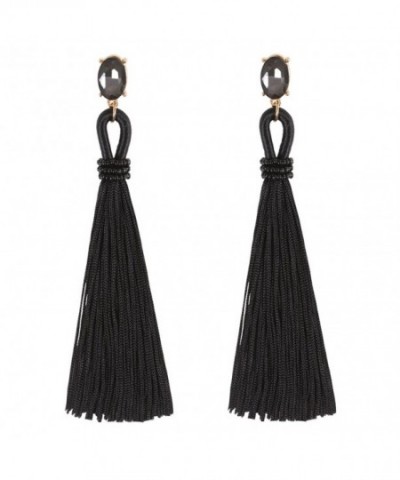 Boderier Tassel Earrings Bohemian Crystal