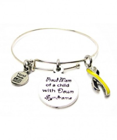 Syndrome Awareness Ribbon Stacker Bracelet