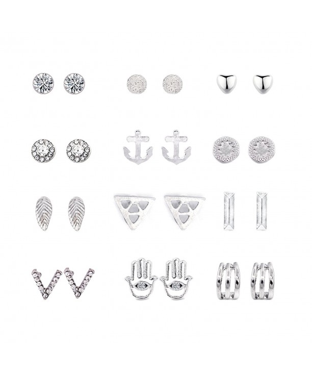 Daycindy Pairs Silver Anchor Earrings