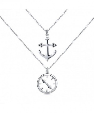 Sterling Silver Compass Layered Necklace