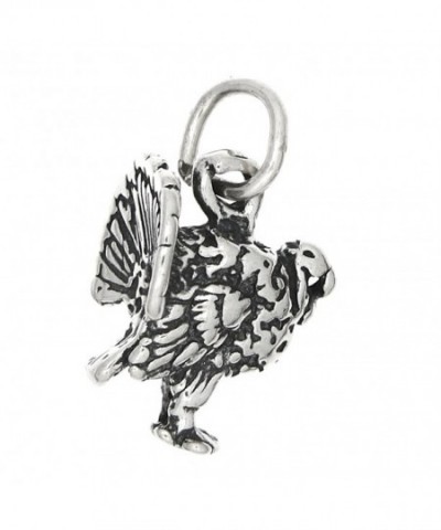 Sterling Silver Oxidized Dimensional Turkey