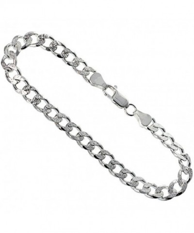 Sterling Silver Bracelet Beveled Nickel