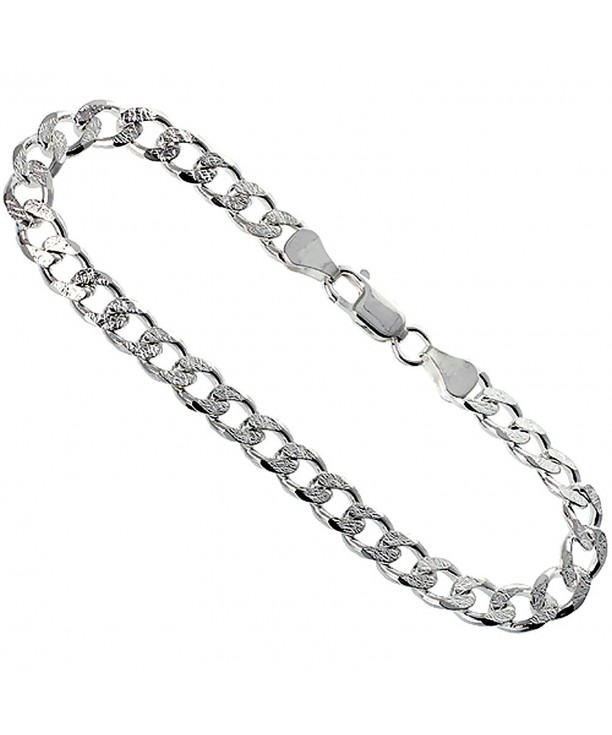 Sterling Silver Bracelet Beveled Nickel