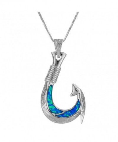 Sterling Silver Synthetic Pendant Necklace