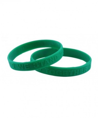 Green Awareness Embossed Silicone Bracelet