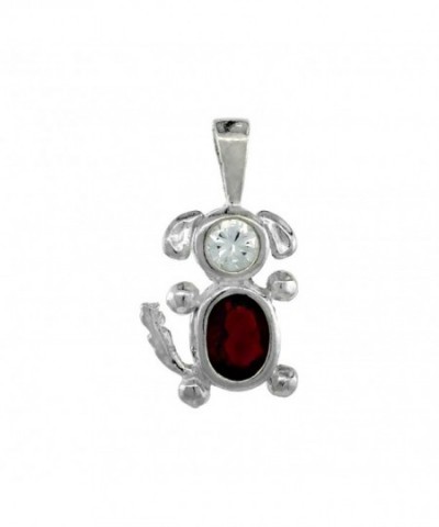 Sterling Silver Birthstone January Zirconia