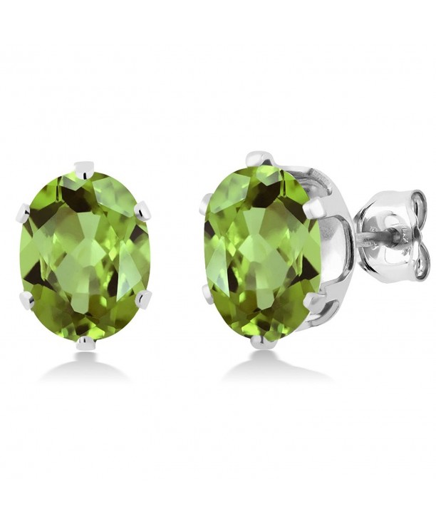 Green Peridot Sterling Silver Earrings