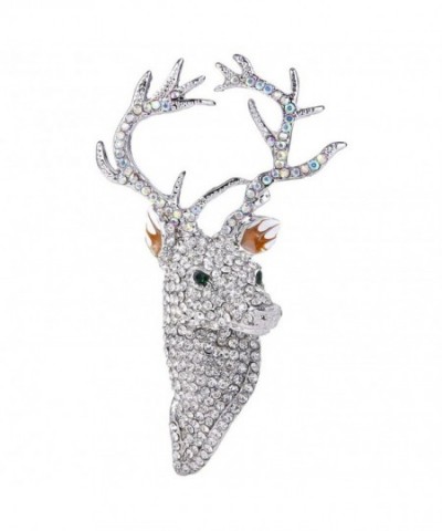 EVER FAITH Reindeer Austrian Silver Tone