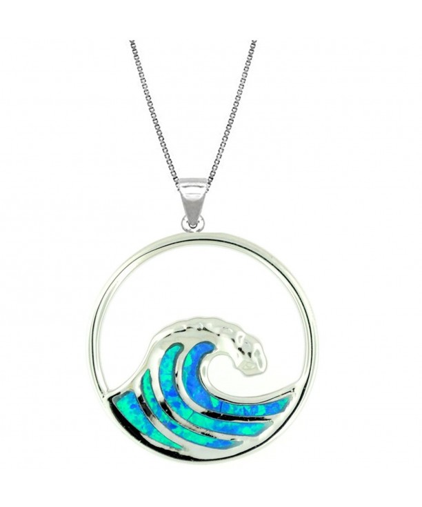 Sterling Silver Synthetic Pendant Chain