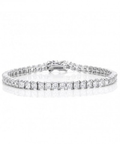 Princess cut Sparkling Zirconia Classic Bracelet