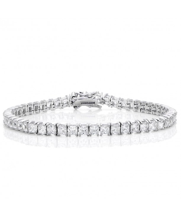 Princess cut Sparkling Zirconia Classic Bracelet