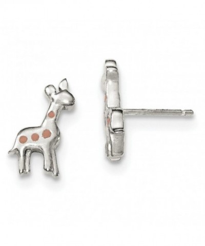 Diamond2Deal Sterling Silver Giraffe Earrings