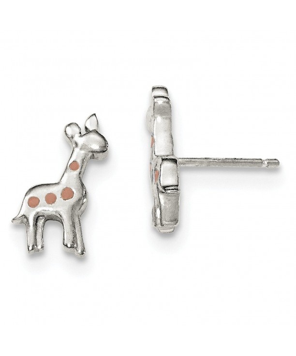 Diamond2Deal Sterling Silver Giraffe Earrings