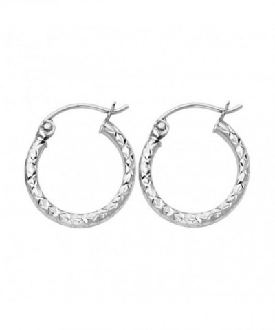 White 1 5mm Thickness Hinged Earrings