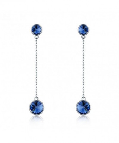 SBLING Platinum Plated Earrings Swarovski Crystals