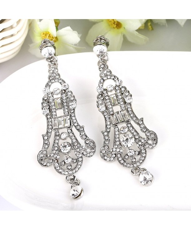 Austrian Crystal Art Deco Chandelier Wedding Dangle