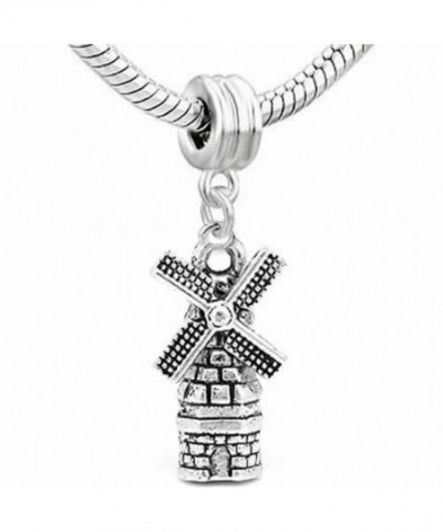 Dutch Windmill Charm Dangle Bracelet