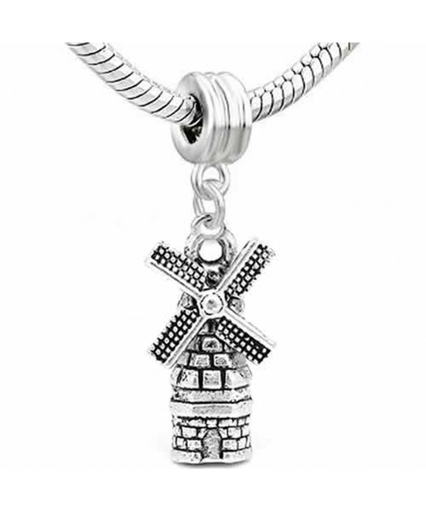 Dutch Windmill Charm Dangle Bracelet