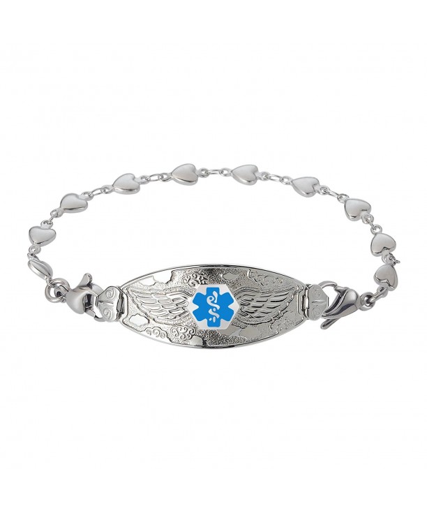 Divoti Engraved Bracelet Stainless Blue 8 5